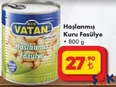 BİZİM VATAN HAŞLANMIŞ KURU FASULYE 800 G BİZİM VATAN HAŞLANMIŞ KURU FASULYE 800 G